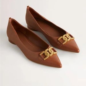 Boden Pointed Toe Detail Flat Shoes